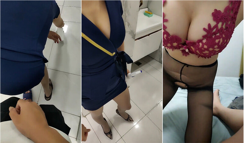 勾引酒店上门清理卫生熟女服务员❤️言语挑逗加钱上手良家的味道-老宋小屋