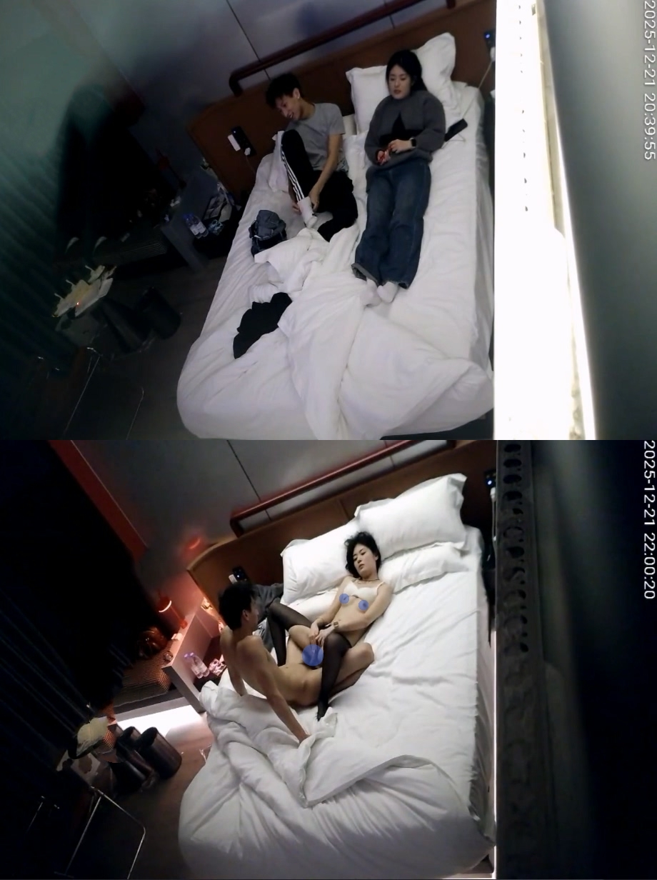 图片[2]-2025-12-21酒店偷拍 纯欲女变身情趣黑丝母狗足交挑逗后被爆操-老宋小屋