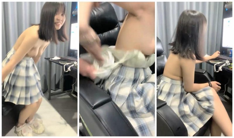 趁宿舍兄弟洗澡在他的手机里发现的☀️竟然在电竞酒店玩美女班花的鲍鱼-老宋小屋