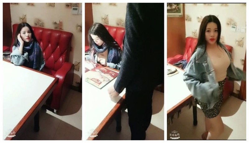 时尚大胸气质美女酒店包厢点餐时色诱新来的帅哥服务员,2人在餐坐上激情啪啪-老宋小屋