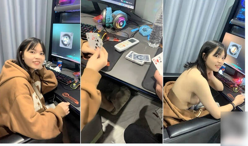 图片[3]-电竞主题酒店网瘾少女,打牌玩真心话大冒险,输了就指定完成任务动作,最后J8都含上了-老宋小屋